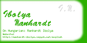 ibolya manhardt business card